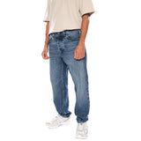 NEWEL PANT BLUE MARBLE USED WASH - Pantaloni Denim Jeans Uomo Blu  Uomo CARHARTT WIP