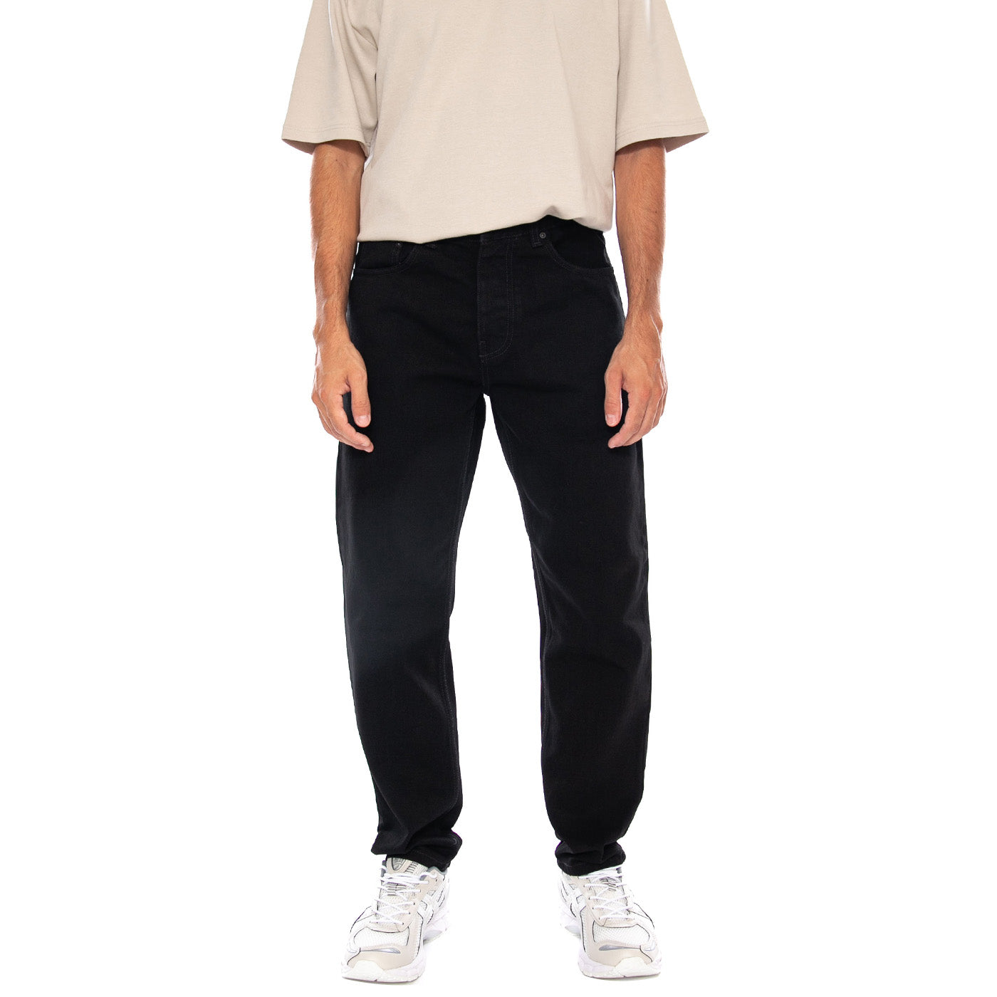 NEWEL PANT BLACK ONE WASH - Pantaloni Denim Jeans Uomo Neri I029208 892Y CARHARTT WIP 
