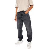 NEWEL PANT BLACK MARBLE USED WASH - Denim-Hose Jeans Herren Schwarz Herren CARHARTT WIP