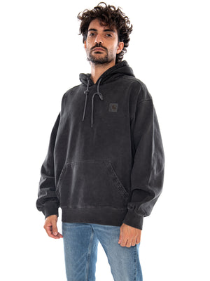 Hooded Vista Sweat Black Garment Dyed - Felpa con Cappuccio Uomo Nera I029523 89GD CARHARTT WIP 