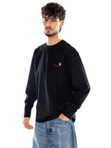 L/S AMERICAN SCRIPT T-SHIRT BLACK - Langarm-Rundhals-T-Shirt Herren Schwarz  Herren CARHARTT WIP