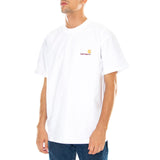 S/S AMERICAN SCRIPT T-SHIRT WHITE - Crew Neck T-Shirt Herren Weiß  Herren CARHARTT WIP