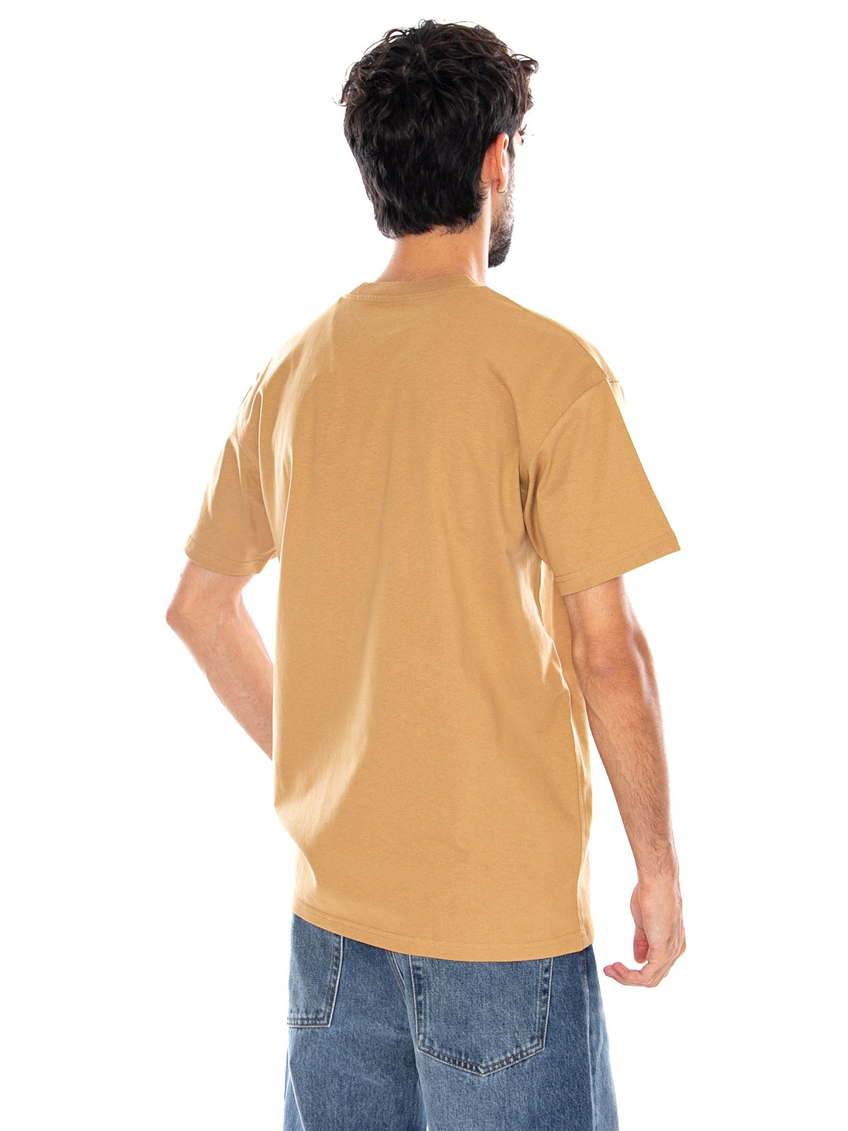 S/S AMERICAN SCRIPT T-SHIRT WIP DUSTY H - Maglietta Girocollo Uomo Marrone I029956 3TFXX CARHARTT WIP 