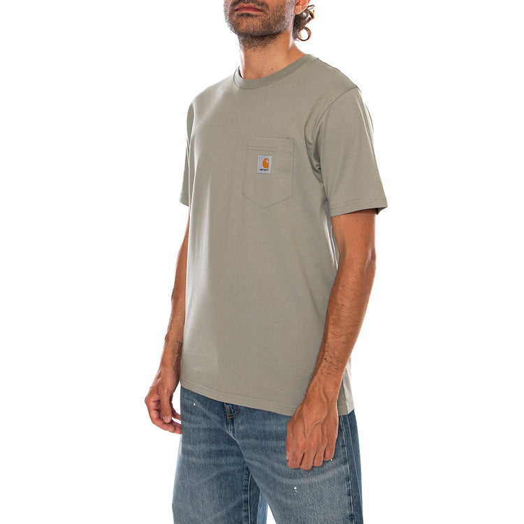 S/S POCKET T-SHIRT SHADY GREEN - Maglietta Girocollo Uomo Verde I030434 3RFXX CARHARTT WIP 