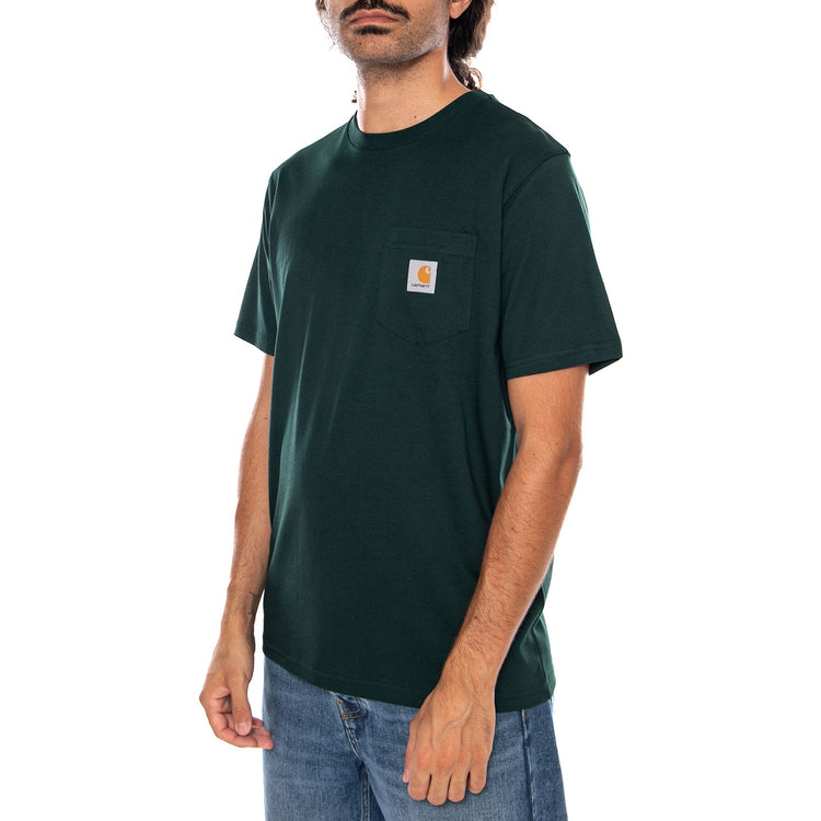 S/S POCKET T-SHIRT DARK SCARAB - Maglietta Girocollo Uomo Verde I030434 3U0XX CARHARTT WIP 