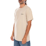 S/S SCRIPT EMBROIDERY T-SHIRT FLEUR DE SEL / BLACK - Maglietta Girocollo Uomo Beige  Uomo CARHARTT WIP