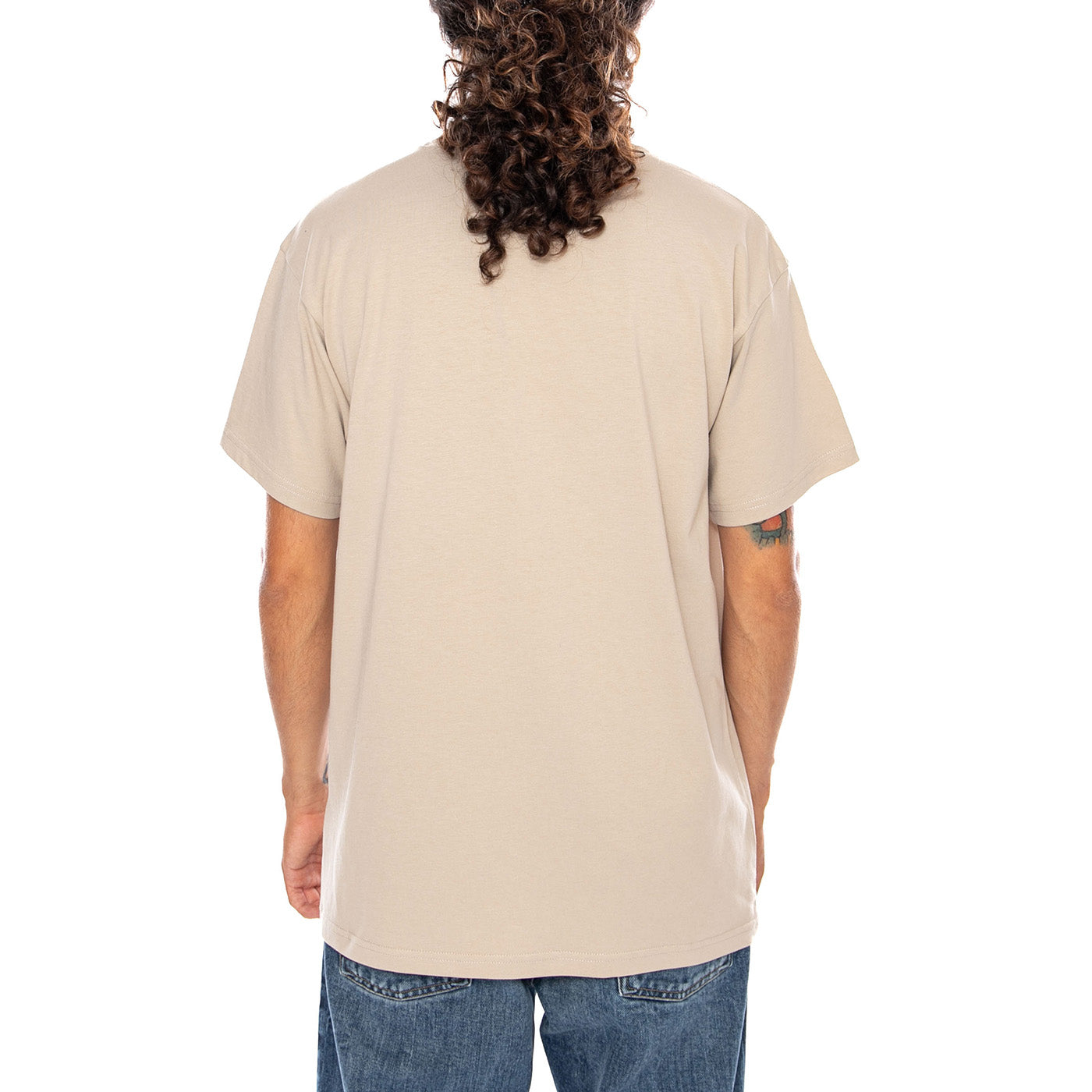 S/S SCRIPT EMBROIDERY T-SHIRT FLEUR DE SEL / BLACK - Maglietta Girocollo Uomo Beige I030435 2NQXX CARHARTT WIP 