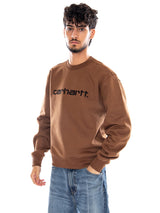 CARHARTT SWEAT WIP H BROWN / BLACK - Crewneck Sweatshirt Herren Braun Herren CARHARTT WIP