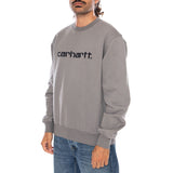 CARHARTT SWEAT SHADY GREY / DARK NAVY - Felpa Girocollo Uomo Grigia  Uomo CARHARTT WIP