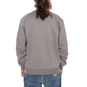 CARHARTT SWEAT SHADY GREY / DARK NAVY - Felpa Girocollo Uomo Grigia I030546 3Z4XX CARHARTT WIP 