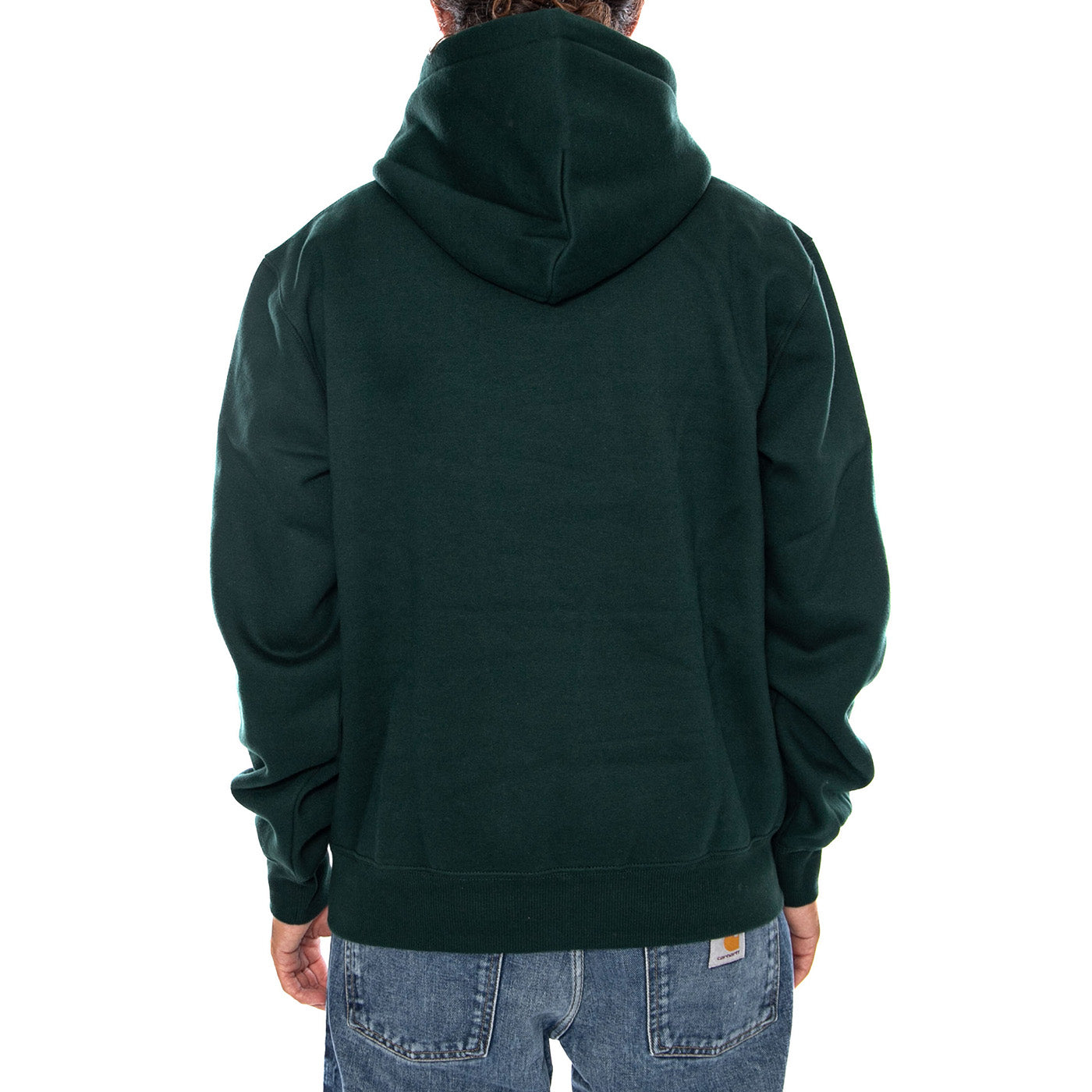 HOODED CARHARTT SWEAT DARK SCARAB / PALISANDER - Felpa con Cappuccio Uomo Nera I030547 3YZXX CARHARTT WIP 