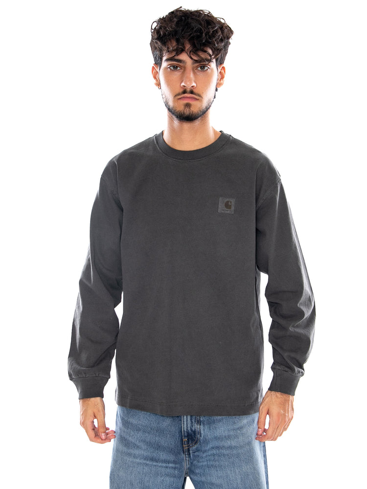 L/S VISTA T-SHIRT BLACK - Maglietta Girocollo Maniche Lunghe Uomo Nera I030779 89GD CARHARTT WIP 