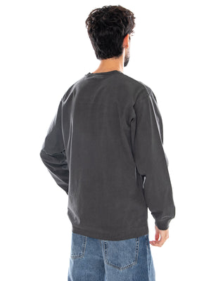 L/S VISTA T-SHIRT BLACK - Maglietta Girocollo Maniche Lunghe Uomo Nera I030779 89GD CARHARTT WIP 