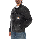 HELSTON JACKET BLACK - Denim Jacke Herren Schwarz Herren CARHARTT WIP