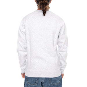 CHASE SWEAT ASH HEATHER / GOLD - Felpa Girocollo Uomo Grigia I033660 00JXX CARHARTT WIP 