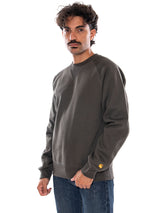 CARHARTT WIP CHASE SWEAT SHUNGITE / GOLD - Crewneck Sweatshirt Herren Grau  Herren CARHARTT WIP
