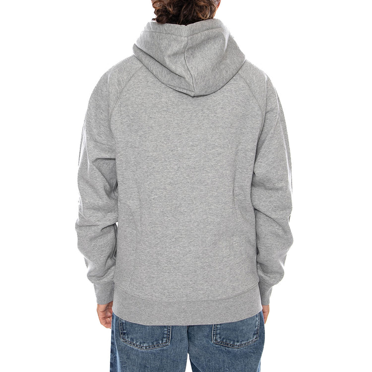 HOODED CHASE JACKET - Giacca Felpata con Cappuccio e Zip Uomo Grigia I033664 00MXX CARHARTT WIP 
