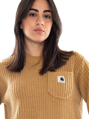 Carhartt WIP W' Mira Sweater WIP Dusty H - Maglia Donna Marrone I035382 3TFXX CARHARTT WIP 