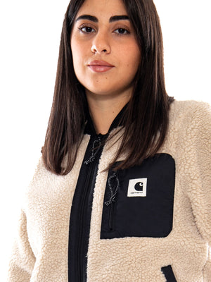 Carhartt WIP W' Janet Liner Fleur De Sel / Black - Giacca Donna Beige e Nera I035697 2NQXX CARHARTT WIP 