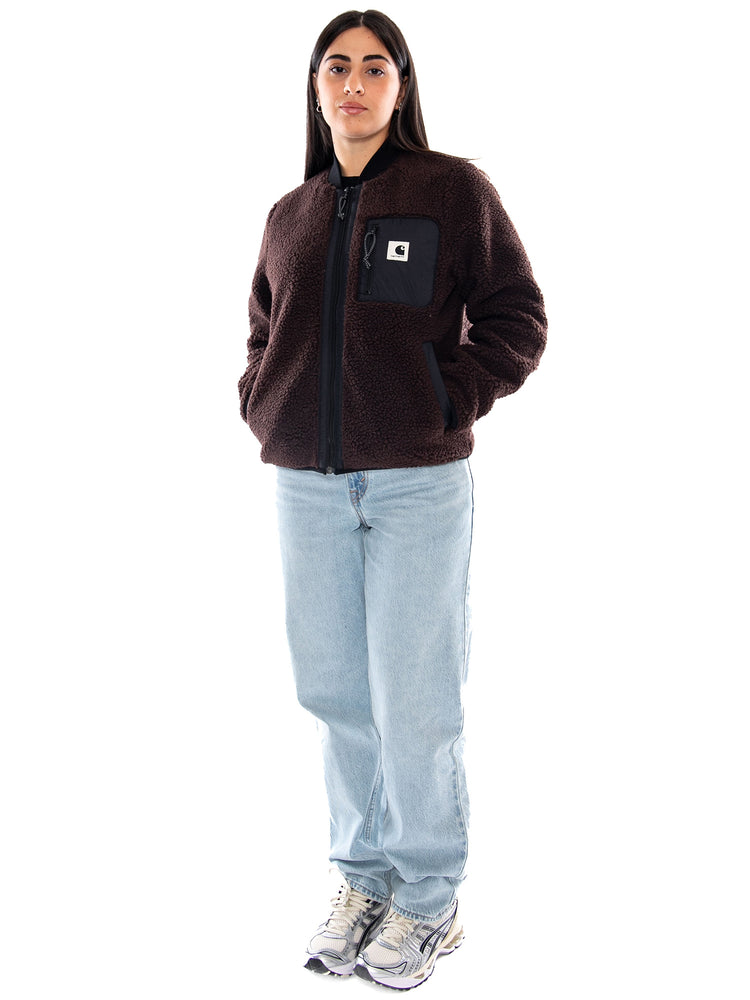 Carhartt WIP W' Janet Liner Palisander / Black - Giacca Donna Marrone e Nera I035697 3ANXX CARHARTT WIP 