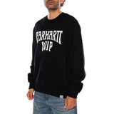 DECK SWEATER BLACK / WHITE - Crewneck Sweatshirt Herren Schwarz CARHARTT WIP