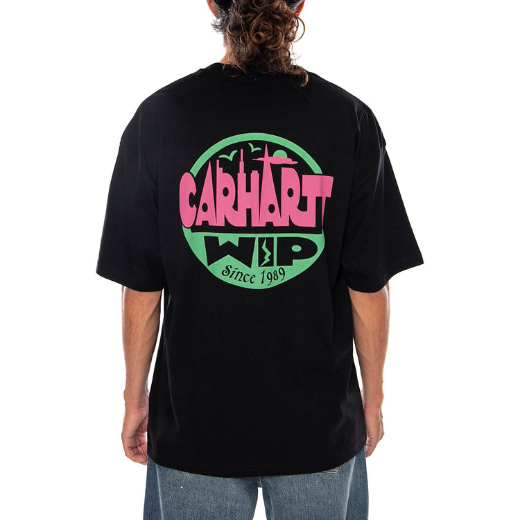 S/S LUGGAGE LABEL T-SHIRT BLACK - Maglietta Girocollo Uomo Nera I036892 89XX CARHARTT WIP 