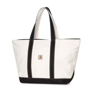 CANVAS BEACH TOTE NATURAL / BLACK - Borsa Tote Shopping Bianca I036926 1K6XX CARHARTT WIP 