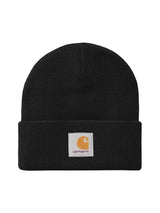 CARHARTT WIP SHORT WATCH HAT BLACK - Wollmütze Schwarz ACCESSOIRES CARHARTT WIP