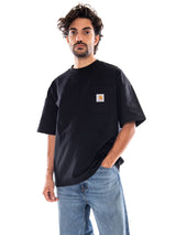 S/S WORK POCKET T-SHIRT BLACK - T-Shirt mit Rundhalsausschnitt Herren Schwarz Herren CARHARTT WIP