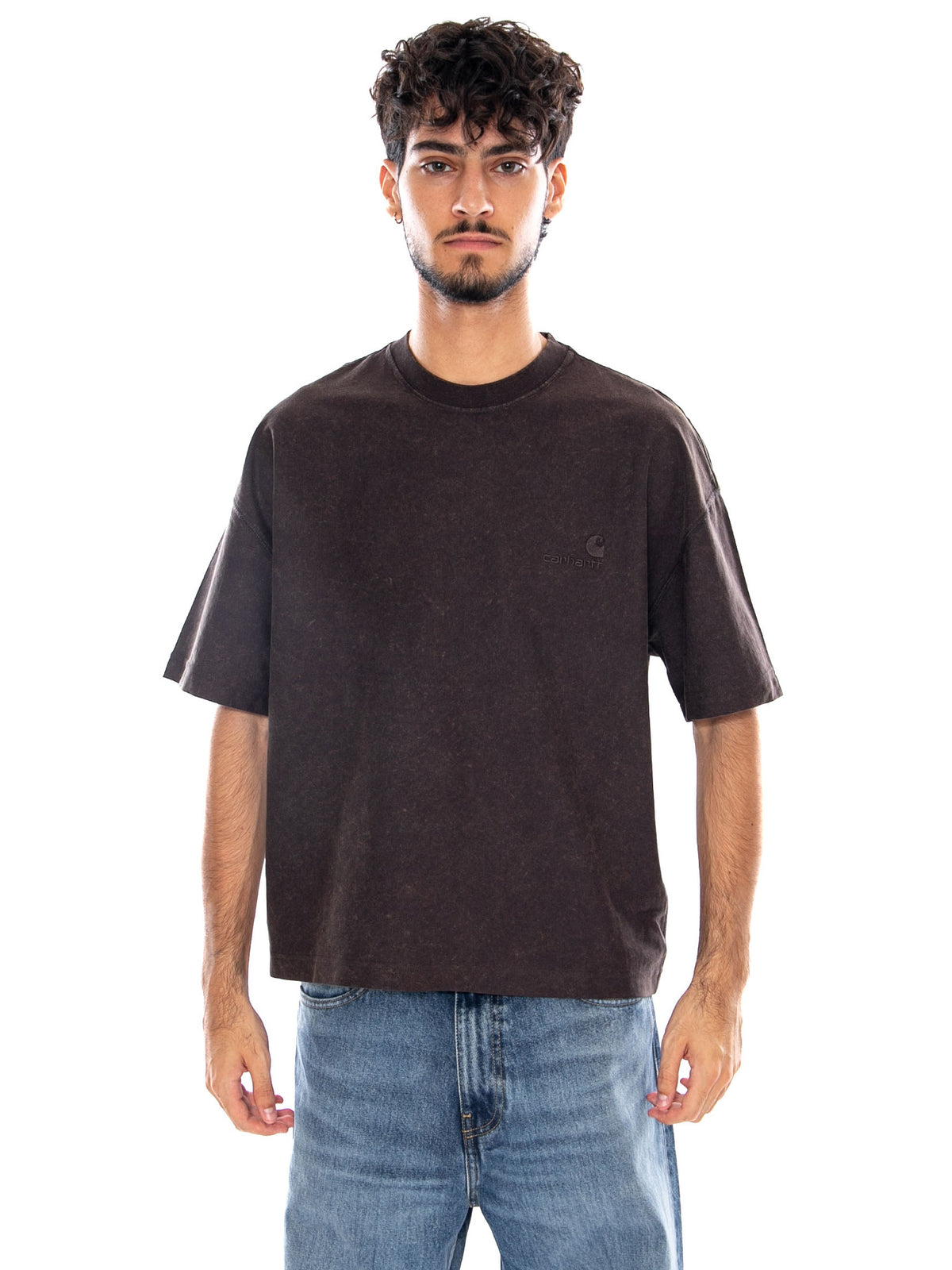 S/S LAMBERT T-SHIRT TOBACCO - Maglietta Girocollo Uomo Marrone I037016 47FQ CARHARTT WIP 