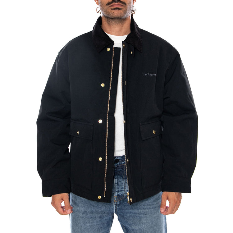 QUENTIN JACKET BLACK / BLACK - Giacca Uomo Nera I037047 00EXX CARHARTT WIP 