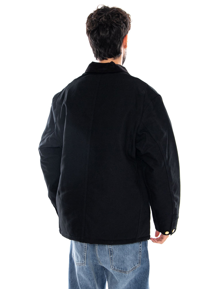 OG CHORE COAT BLACK / BLACK RIGID - Giacca Uomo Nera I037055 00E01 CARHARTT WIP 