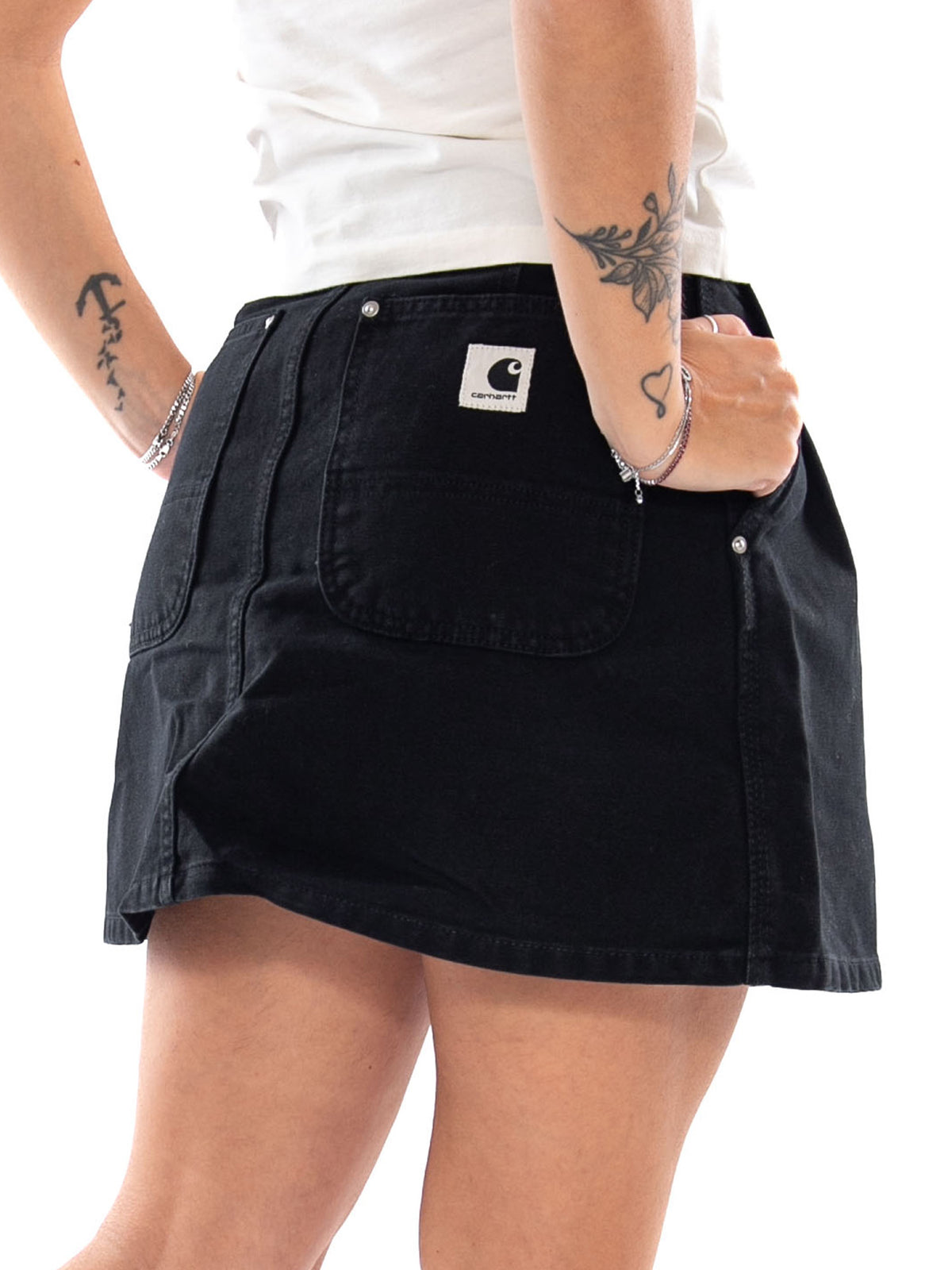 Carhartt WIP W' Billie Single Knee Skirt Black - Gonna Donna Nera<BR/><BR/> I037094 8906 CARHARTT WIP 