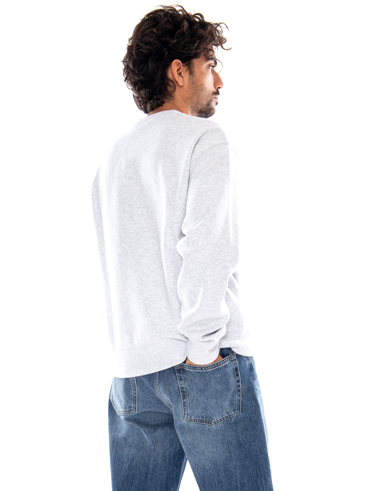MACK SWEAT ASH HEATHER / BLACK - Felpa Girocollo Uomo Grigia I037099 00OXX CARHARTT WIP 