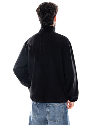 EDMORE HALF ZIP SWEAT BLACK / WHITE - Felpa con Mezza Zip Uomo Nera I037137 0D2XX CARHARTT WIP 