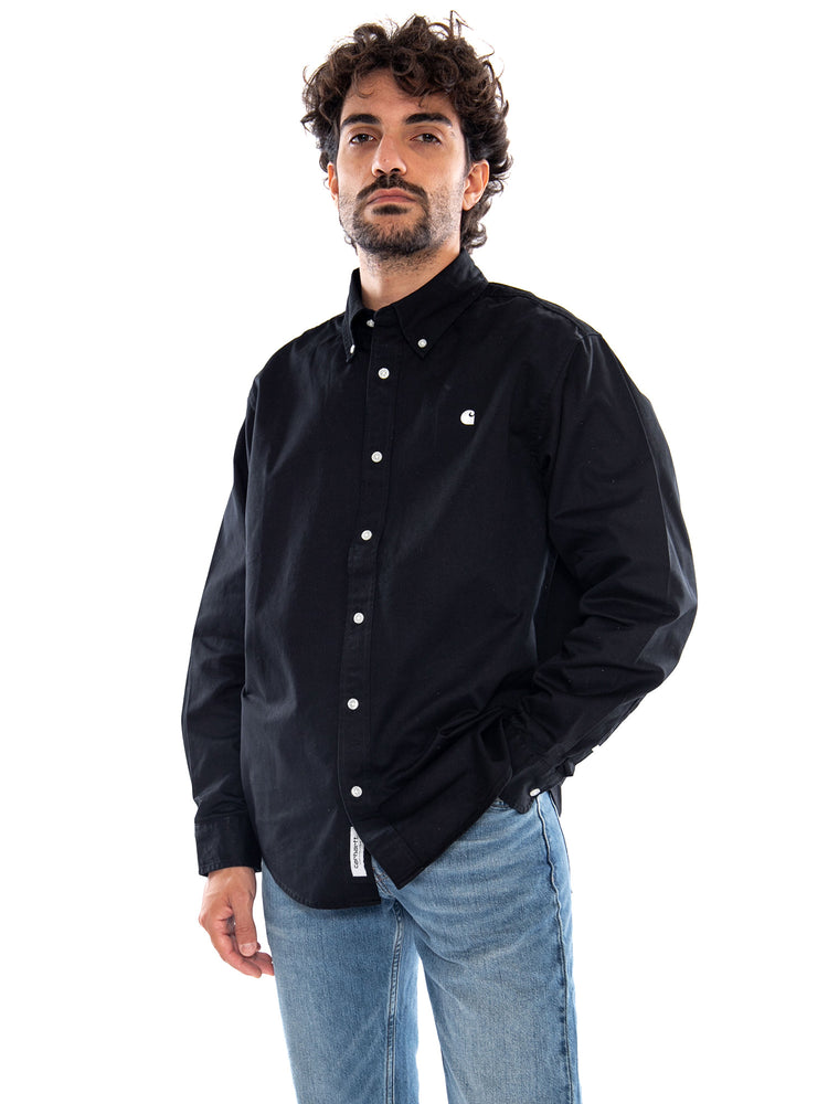 L/S OG Madison Shirt Black - Camicia Uomo Nera I037146 89XX CARHARTT WIP 