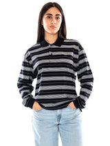 Carhartt WIP W' L/S Bronson Polo Black - Langärmeliges Damen-Polo Schwarz Mehrfarbig  Damen CARHARTT WIP
