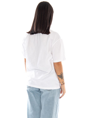 Carhartt WIP W' S/S Chez WIP T-Shirt White Stone Washed - T-Shirt Donna Bianca I037212 0206 CARHARTT WIP 