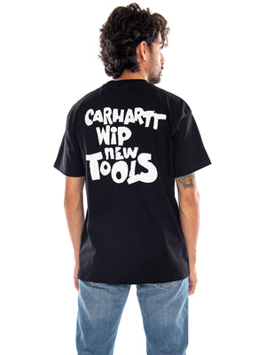 S/S Cutout T-Shirt Black - Maglietta Girocollo Uomo Nera I037221 89XX CARHARTT WIP 