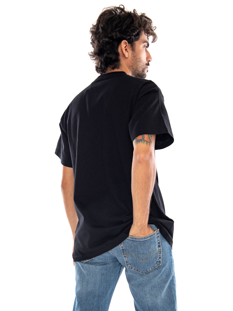S/S Chinsel Script T-Shirt Black - Maglietta Girocollo Uomo Nera I037223 89XX CARHARTT WIP 
