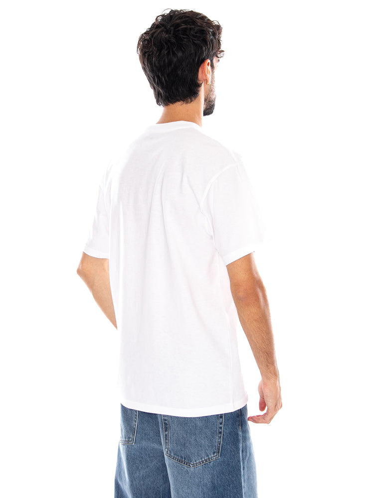 S/S FROMAGE T-SHIRT WHITE - Maglietta Girocollo Uomo Bianca I037239 02XX CARHARTT WIP 