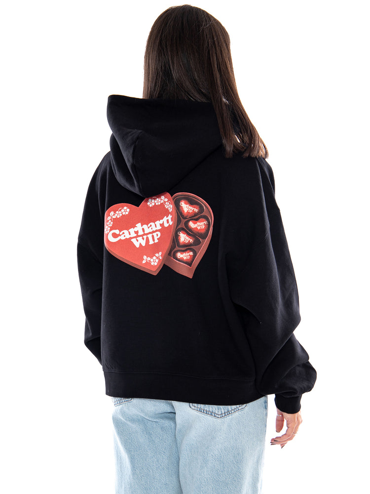Carhartt WIP W' Hooded Hartt Case Sweat Black - Felpa Donna Nera<BR/><BR/> I037243 89XX CARHARTT WIP 