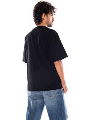 S/S BLACKLETTER T-SHIRT BLACK - Maglietta Girocollo Uomo Nera I037245 89XX CARHARTT WIP 
