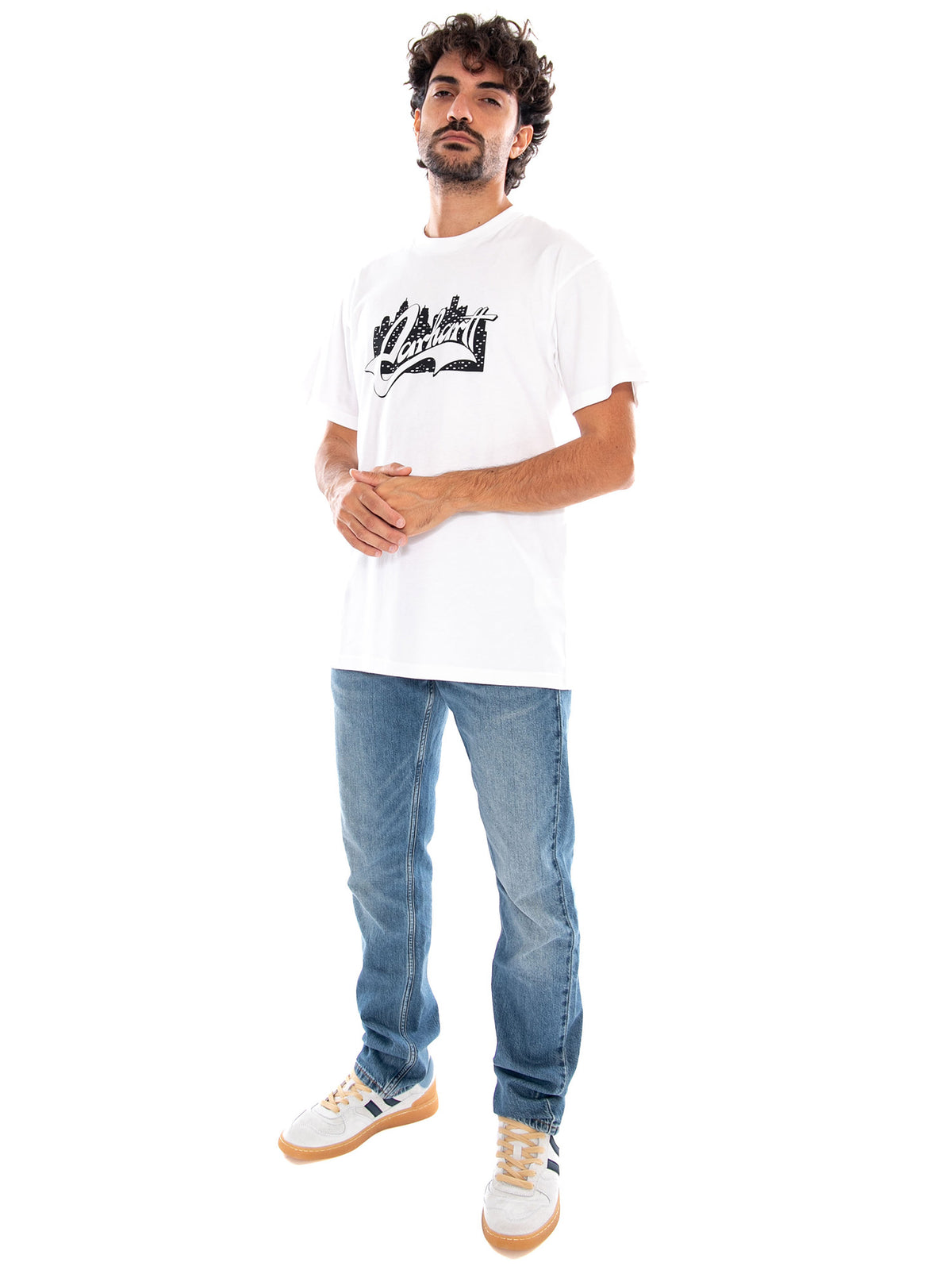 S/S Boogie Night T-Shirt White - Maglietta Girocollo Uomo Bianca<BR/><BR/> I037253 02XX CARHARTT WIP 