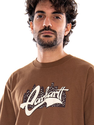 S/S Boogie Night T-Shirt WIP H Brown - Maglietta Girocollo Uomo Marrone I037253 3TGXX CARHARTT WIP 