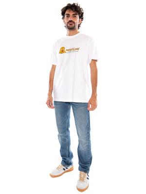 S/S Deadline T-Shirt White - Maglietta Girocollo Uomo Bianca<BR/><BR/> I037254 02XX CARHARTT WIP 