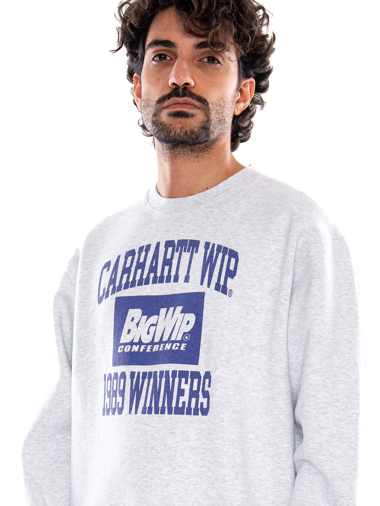 1989 Winners Sweat Ash Heather Heavy - Felpa Girocollo Uomo Grigio Mélange<BR/><BR/> I037278 48260 CARHARTT WIP 