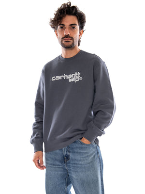 Wireless Sweat Styx / Wax - Felpa Girocollo Uomo Grigia I037279 3WIXX CARHARTT WIP 
