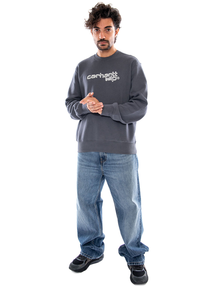 Wireless Sweat Styx / Wax - Felpa Girocollo Uomo Grigia I037279 3WIXX CARHARTT WIP 