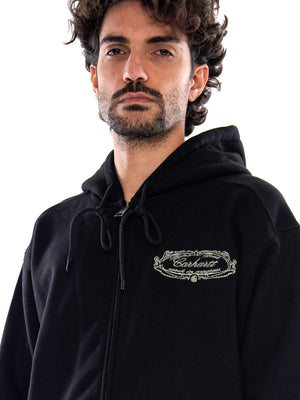 Hooded Chez WIP Jacket Black / Green - Giacca con Cappuccio Uomo Nera / Verde<BR/><BR/> I037280 1XDXX CARHARTT WIP 